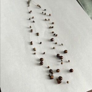 Elegant Brown Beaded Necklace